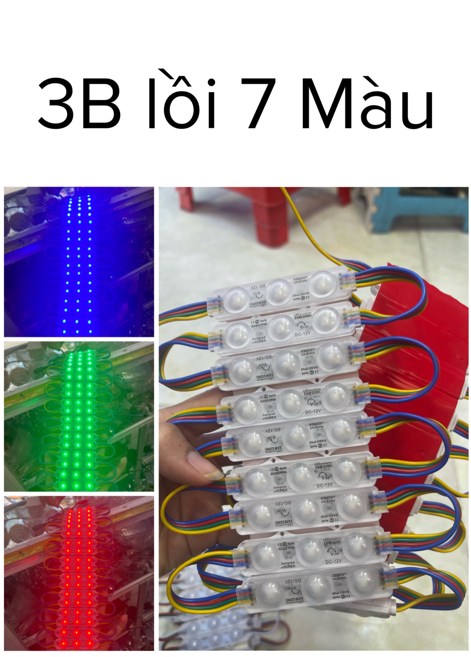 3 BÓNG LỒI 7 MÀU TRONG 12V